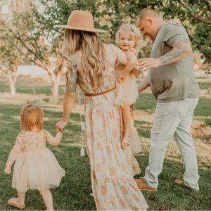 Boho floral maxi dress